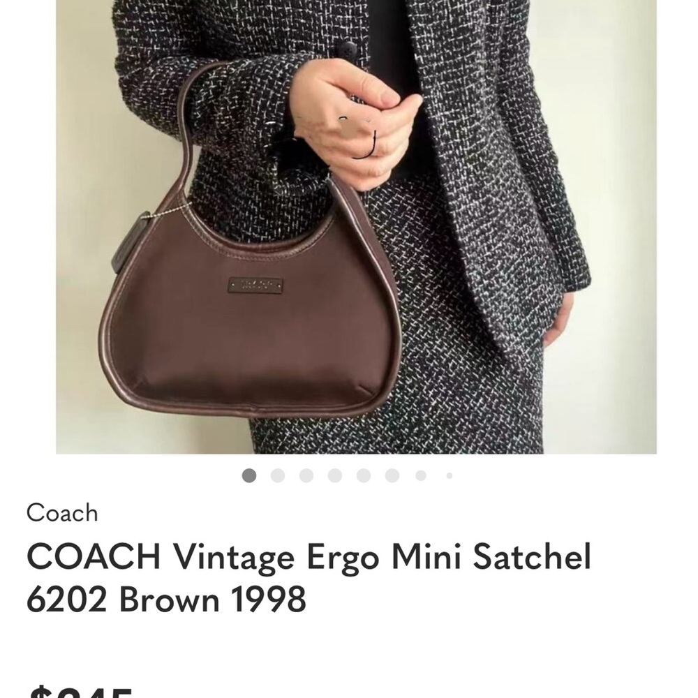 Vintage Coach Ergo Mini Satchel Bag - Picture 9 of 9